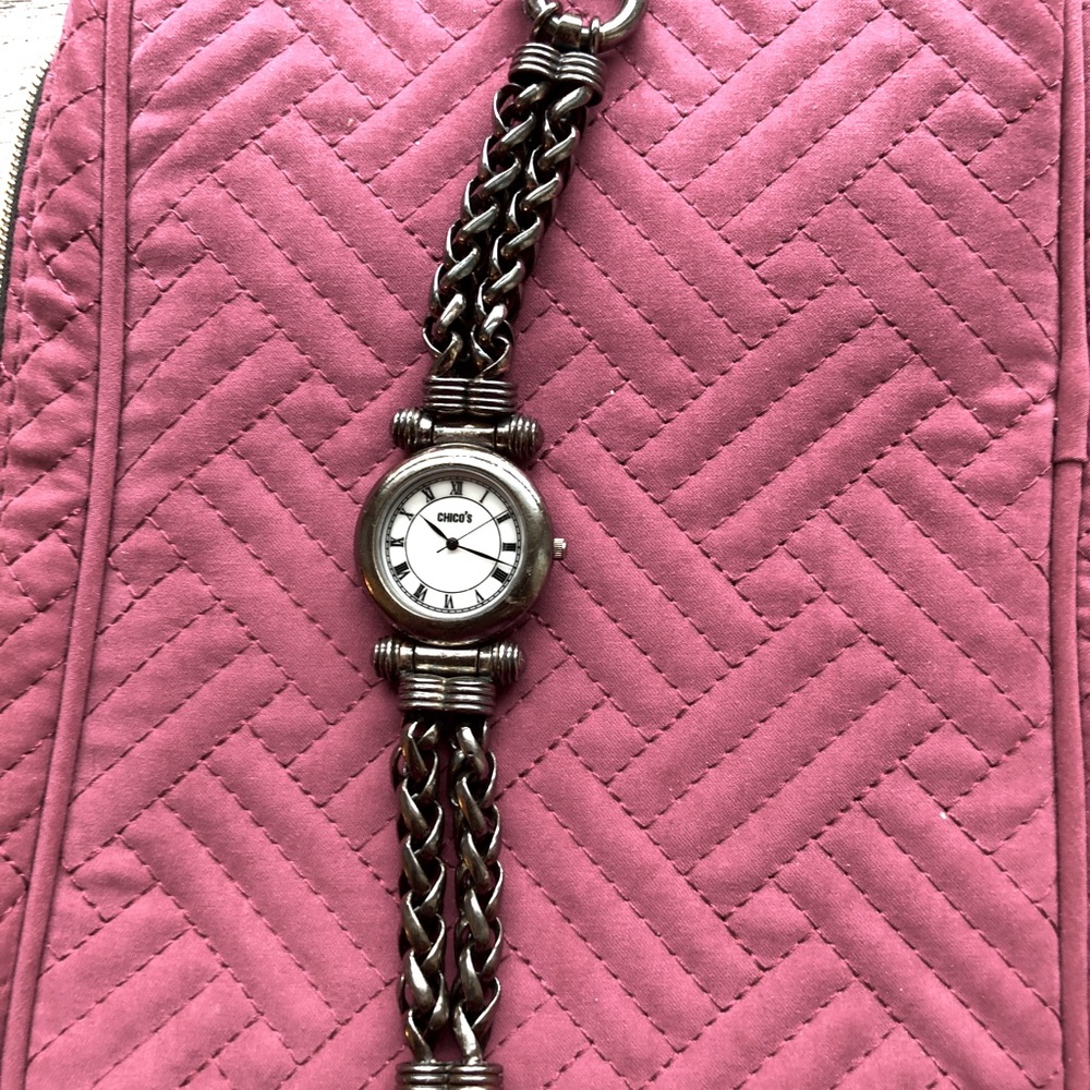 Vintage - Silver tone chain watch/bracelet - Picture 2 of 5